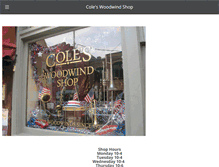 Tablet Screenshot of coleswoodwind.com